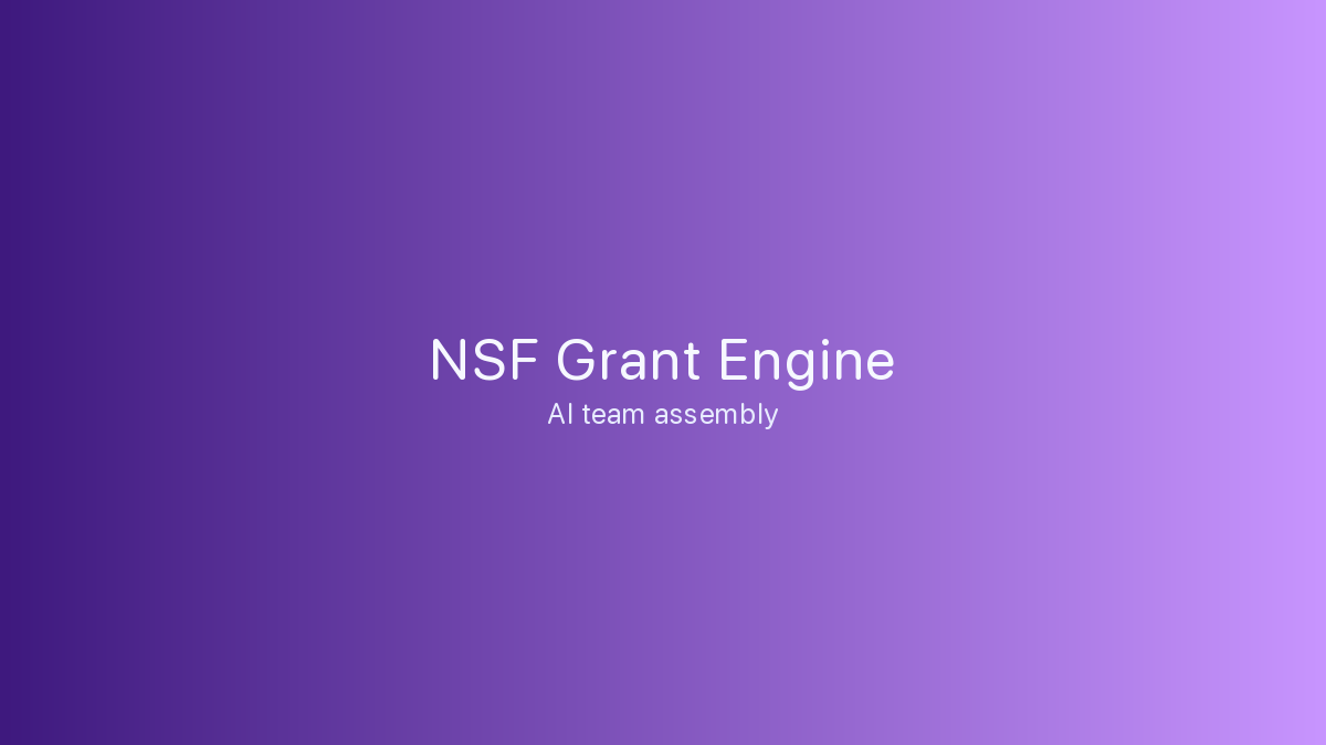 NSF Grant Matching Engine